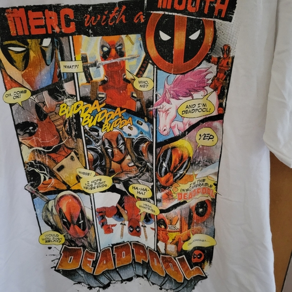 Marvel Deadpool Comic Graphic Tee Mens Short Sleeve Size L - Picture 2 of 4